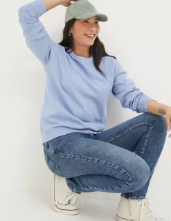 Women FatFace Sweatshirts & Hoodies|Organic Cotton Georgia Crew Sweatshirt