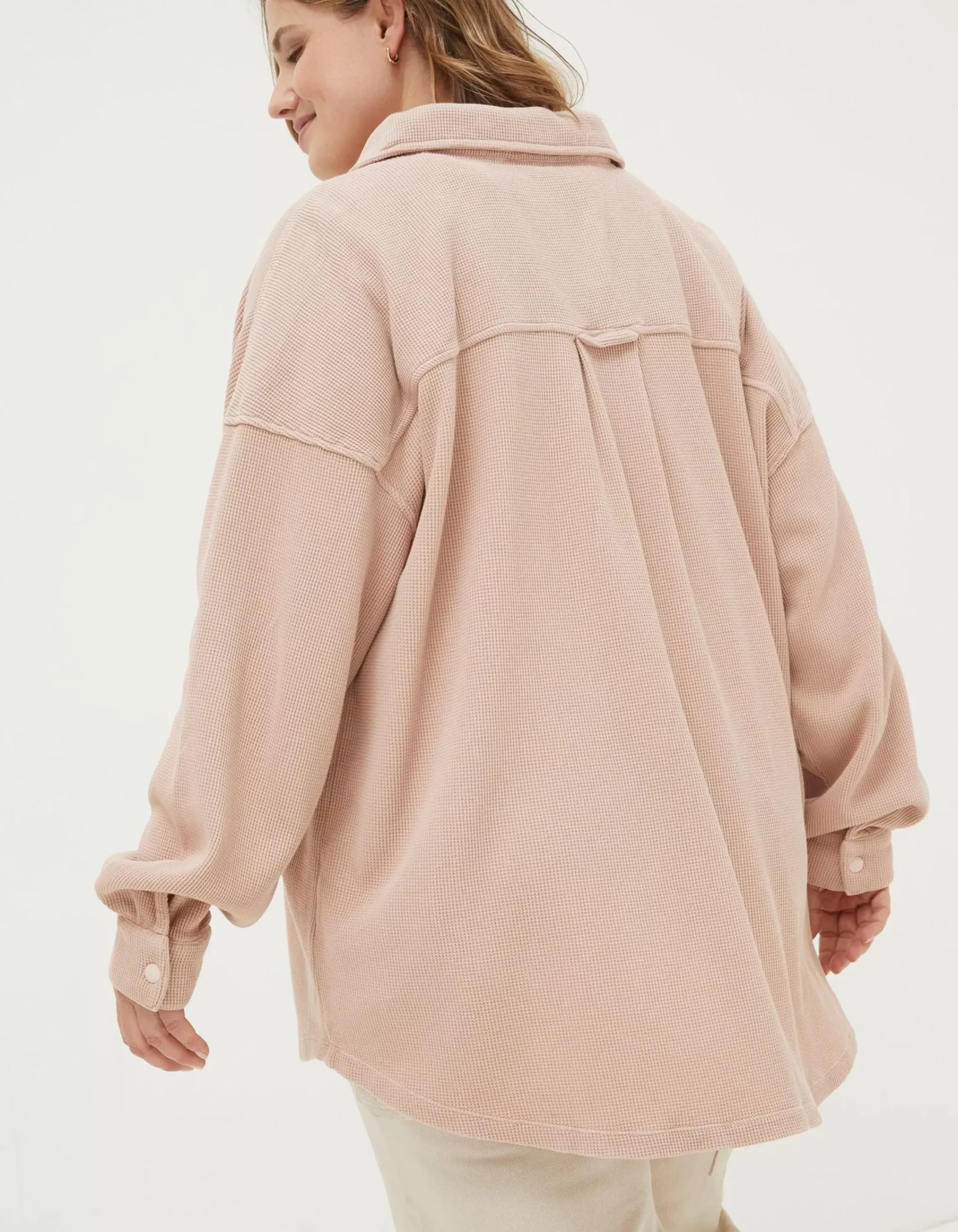 Women FatFace View All|Organic Cotton Liza Waffle Shirt