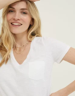 Women FatFace Tops & T-Shirts|Organic Cotton Maggie T-Shirt