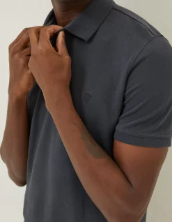 Men FatFace Polo Shirts|Organic Cotton Pique Polo