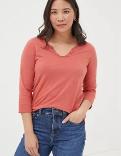Women FatFace Tops & T-Shirts|Organic Cotton Porter T Shirt