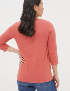 Women FatFace Tops & T-Shirts|Organic Cotton Porter T Shirt