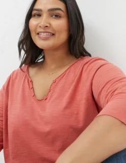 Women FatFace Tops & T-Shirts|Organic Cotton Porter T Shirt