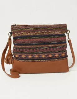 Women FatFace View All|Orla Woven Mix Crossbody Bag