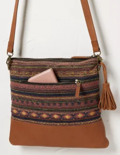 Women FatFace View All|Orla Woven Mix Crossbody Bag