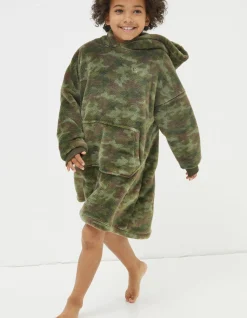 Boys FatFace View All|Oversized Camo Hoodie