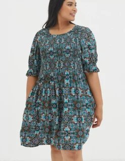 Women FatFace Dresses|Pacey Mirrored Floral Dress