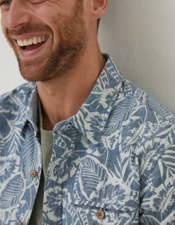 Men FatFace Shirts|Paddon Palm Print Shirt