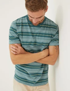 Men FatFace T-Shirts|Padstow Stripe T-Shirt