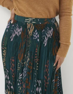 Women FatFace View All|Paignton Landscape Pleated Midi Skirt