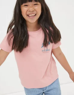 Girls FatFace Tops & T-Shirts|Palm Tree Mini Me T-Shirt