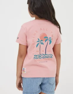 Girls FatFace Tops & T-Shirts|Palm Tree Mini Me T-Shirt