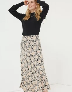 Women FatFace Skirts|Pat Damask Floral Midi Skirt