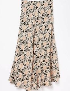 Women FatFace Skirts|Pat Damask Floral Midi Skirt