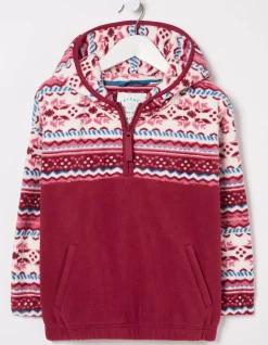 Girls FatFace View All|Patterned Microfleece Hoodie