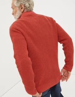 Men FatFace Knitwear|Pembrey Cotton Half Neck Jumper