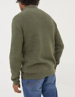 Men FatFace Knitwear|Pembrey Half Neck Jumper