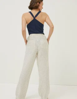 Women FatFace Trousers & Leggings|Pendeen Linen Blend Wide Leg Trousers