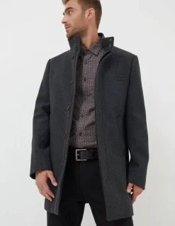Men FatFace View All|Pendeen Wool Blend Overcoat
