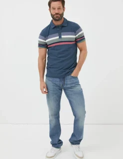 Men FatFace View All|Perranporth Chest Stripe Polo