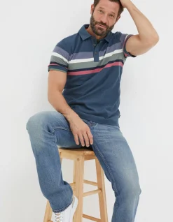 Men FatFace View All|Perranporth Chest Stripe Polo