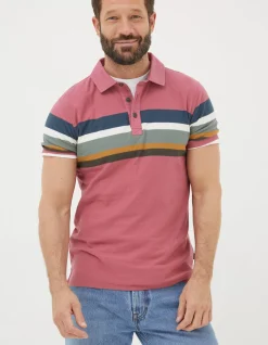 Men FatFace View All|Perranporth Chest Stripe Polo