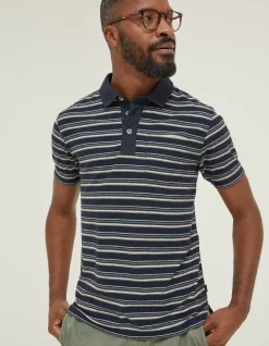 Men FatFace T-Shirts|Perranporth Stripe Polo T-Shirt