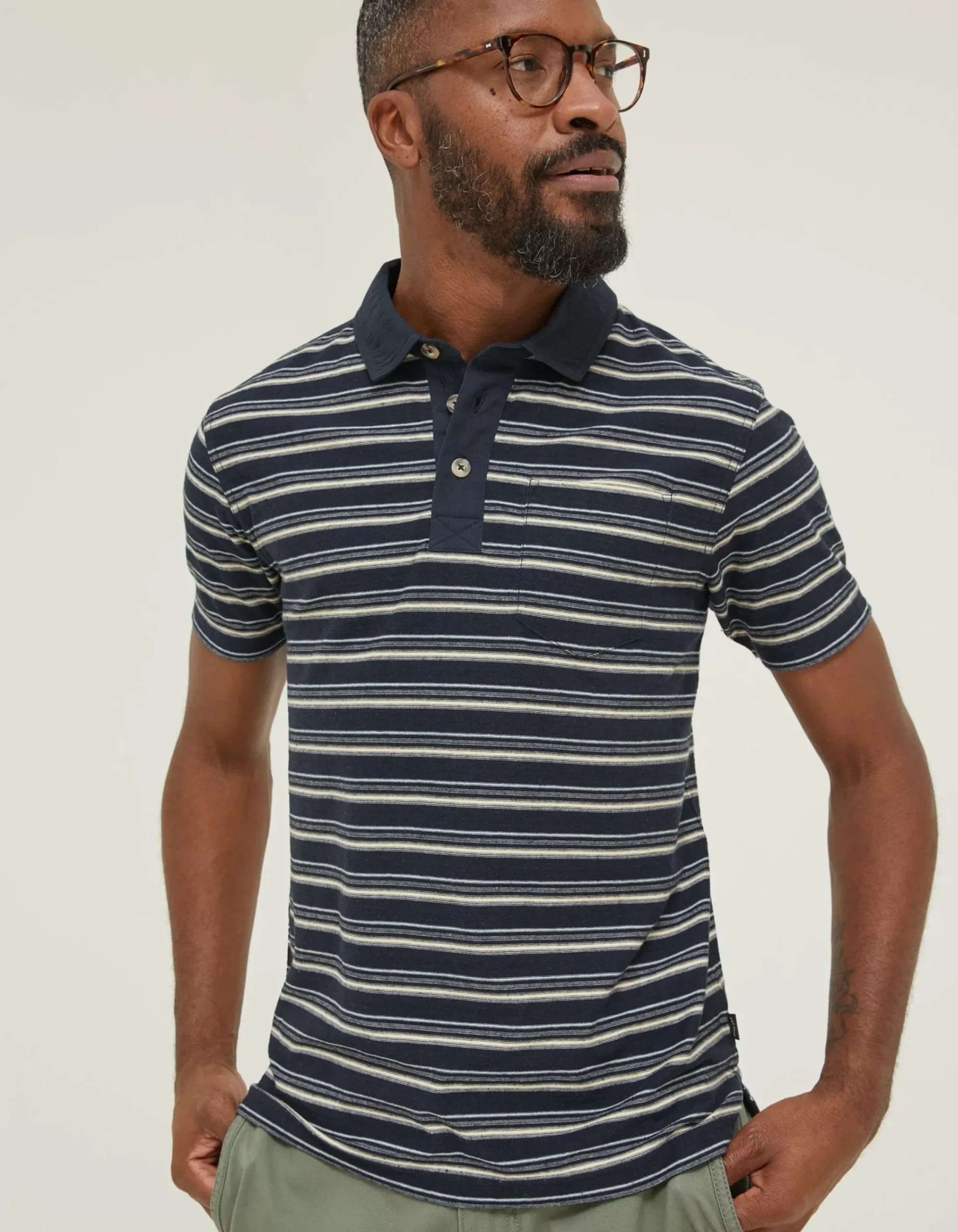 Men FatFace T-Shirts|Perranporth Stripe Polo T-Shirt
