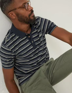 Men FatFace T-Shirts|Perranporth Stripe Polo T-Shirt