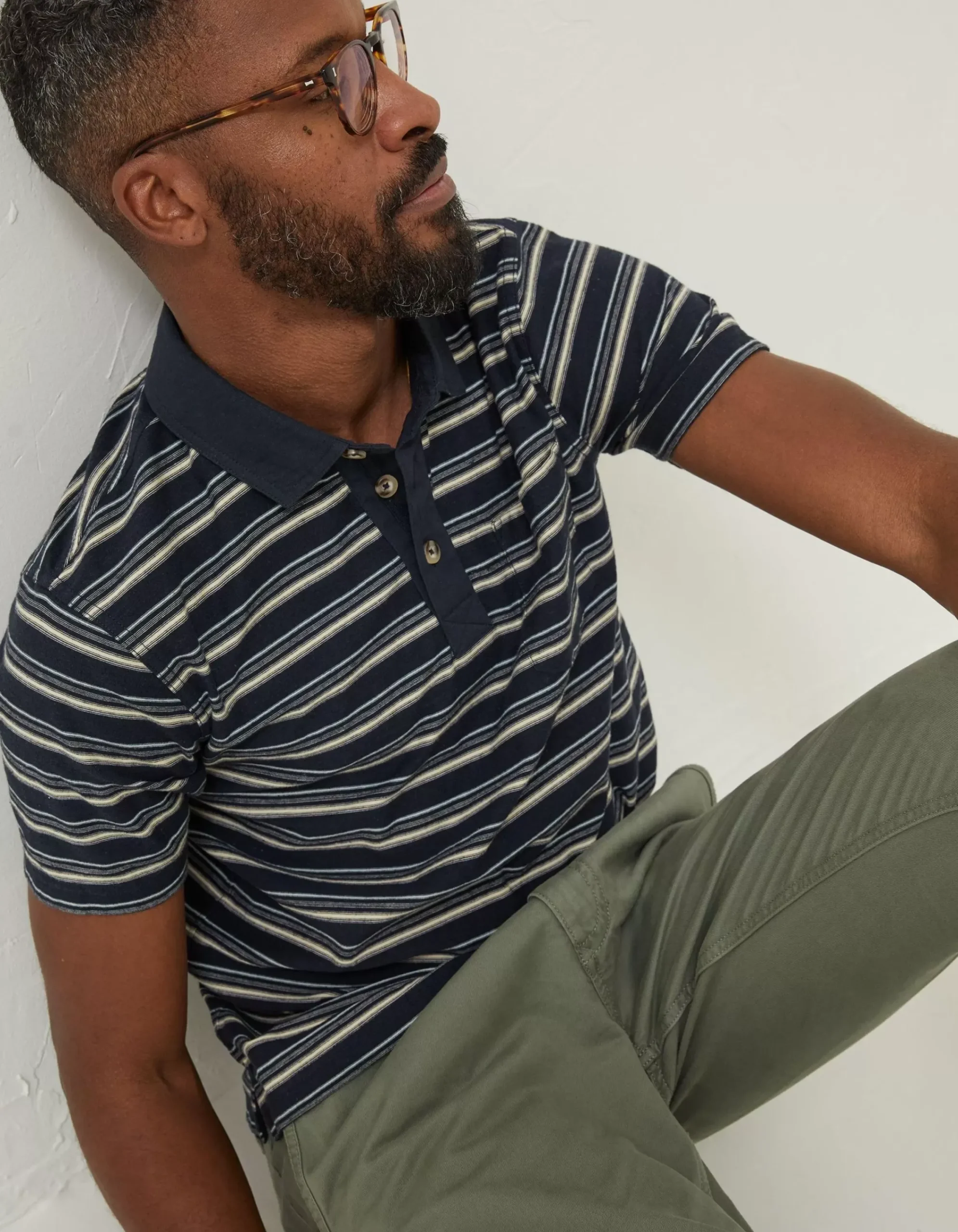Men FatFace T-Shirts|Perranporth Stripe Polo T-Shirt