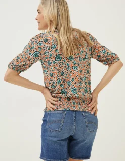 Women FatFace Tops & T-Shirts|Perrie Sketch Floral Top