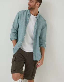 Men FatFace Shirts|Plain Linen Shirt