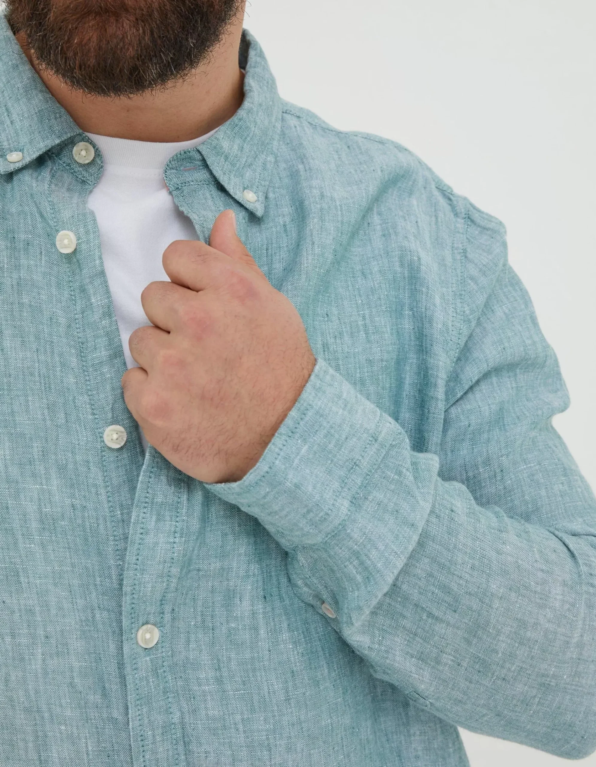 Men FatFace Shirts|Plain Linen Shirt