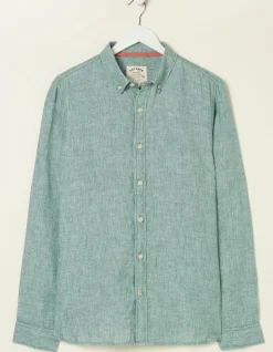 Men FatFace Shirts|Plain Linen Shirt