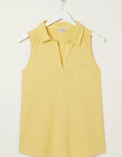 Women FatFace Tops & T-Shirts|Polly Sleeveless Polo Shirt