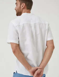Men FatFace Shirts|Pop Over Linen Shirt