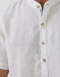 Men FatFace Shirts|Pop Over Linen Shirt