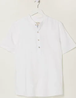 Men FatFace Shirts|Pop Over Linen Shirt