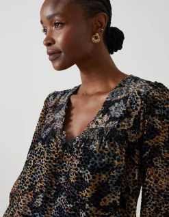 Women FatFace Dresses|Poplar Floral Devore Dress