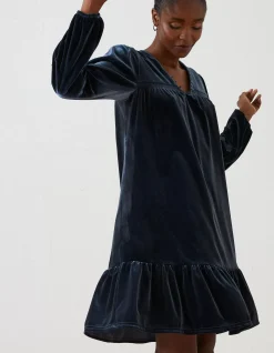Women FatFace View All|Poplar Velvet Swing Dress