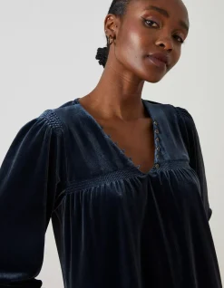 Women FatFace View All|Poplar Velvet Swing Dress