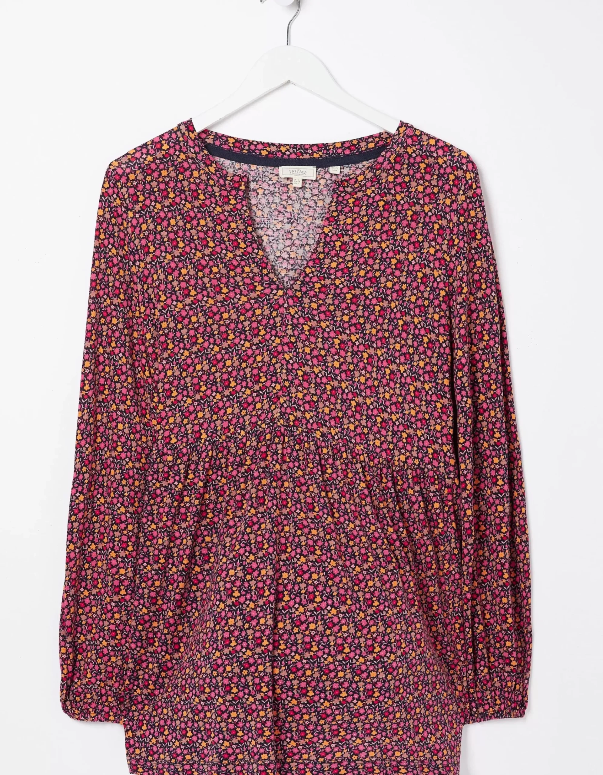 Women FatFace Tops & T-Shirts|Poppy Retro Ditsy Longline