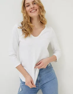 Women FatFace Tops & T-Shirts|Porter Organic Cotton T Shirt