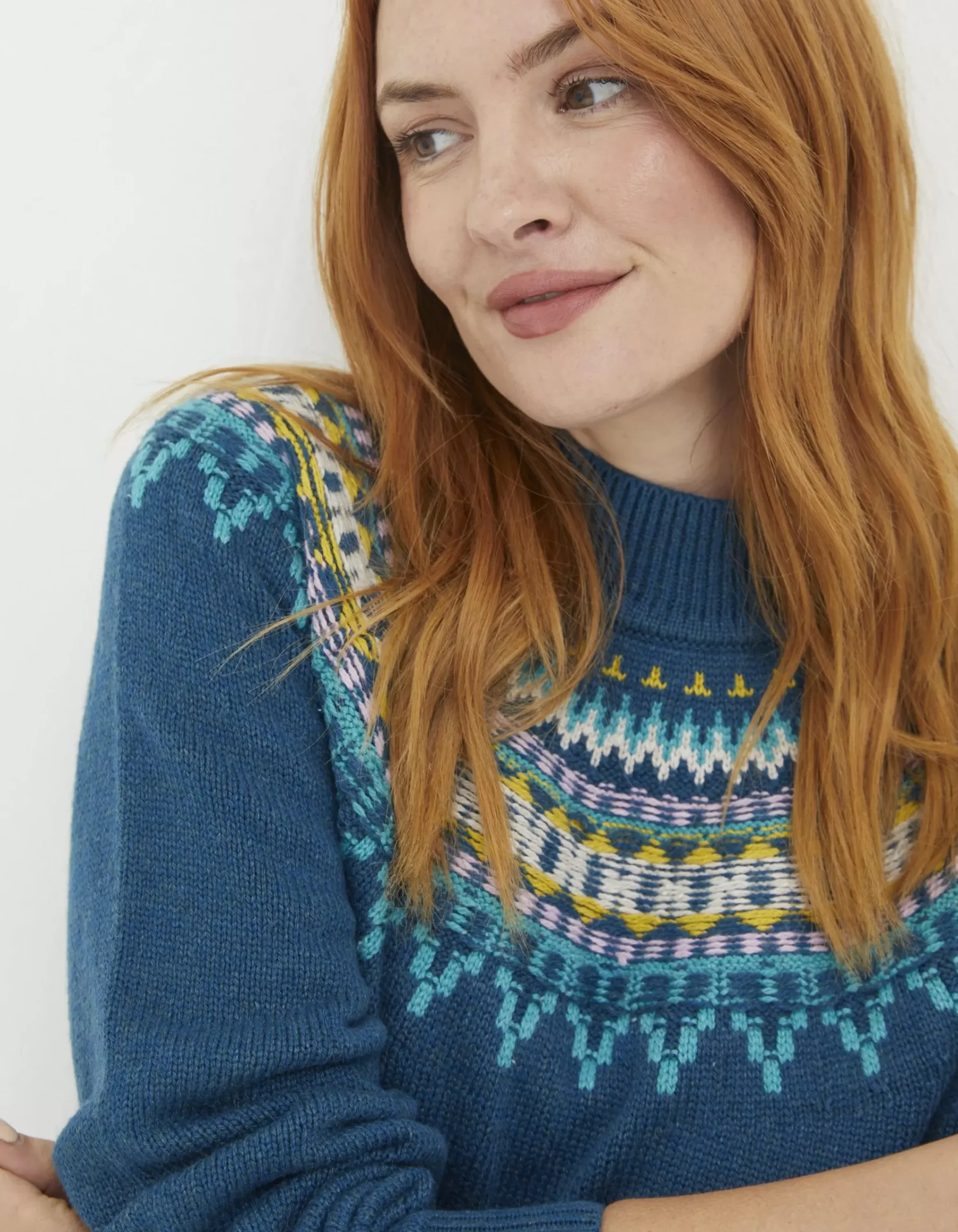 Women FatFace View All|Porth Fairisle Jumper