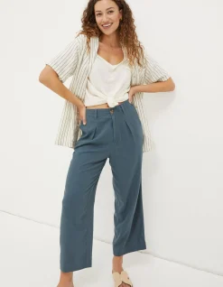 Women FatFace Trousers & Leggings|Portloe Linen Blend Trousers