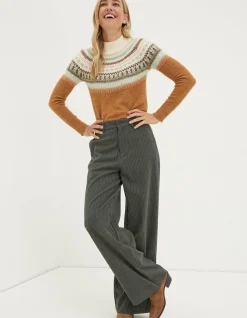 Women FatFace Trousers & Leggings|Presley Mini Check Trouser