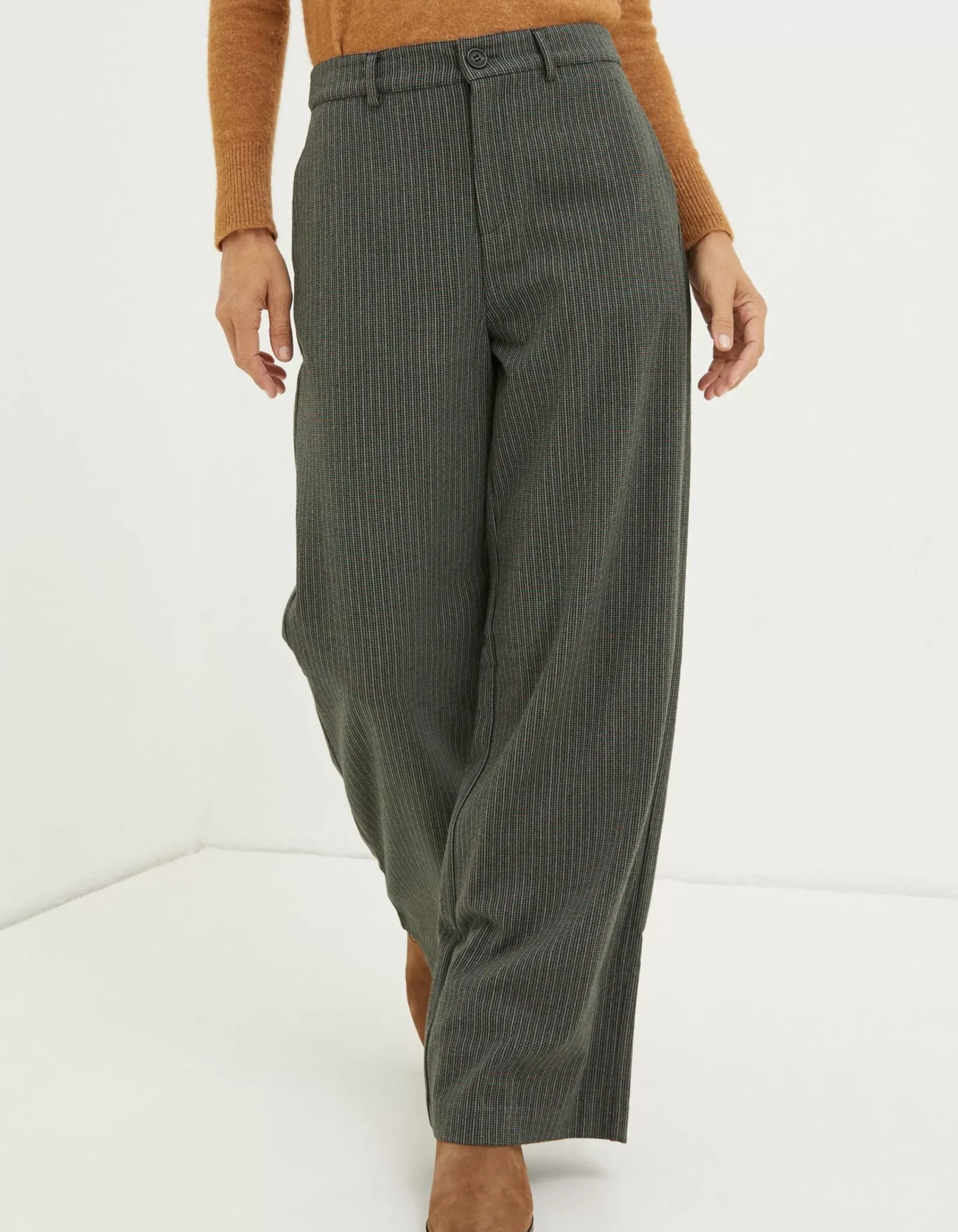 Women FatFace Trousers & Leggings|Presley Mini Check Trouser