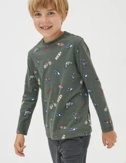 Boys FatFace View All|Printed Long Sleeve T-Shirt
