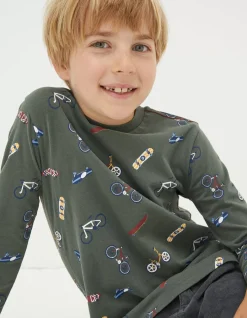 Boys FatFace View All|Printed Long Sleeve T-Shirt
