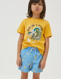 Boys FatFace View All|Pufferfish Swim Shorts